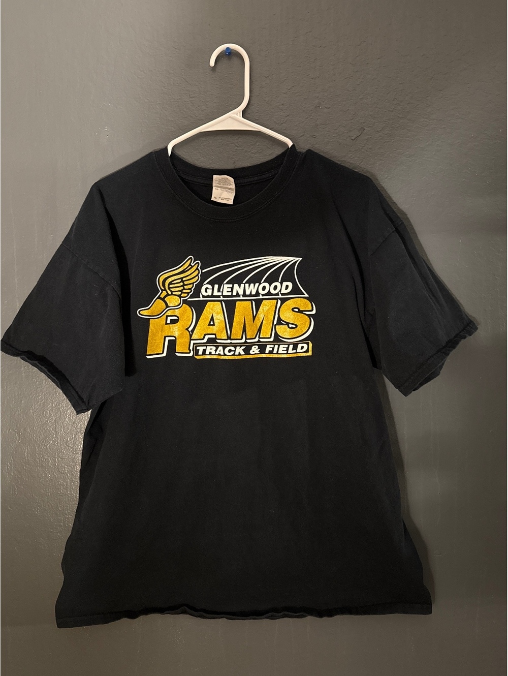 Glenwood Rams Track & Field Black Cotton T-Shirt XL